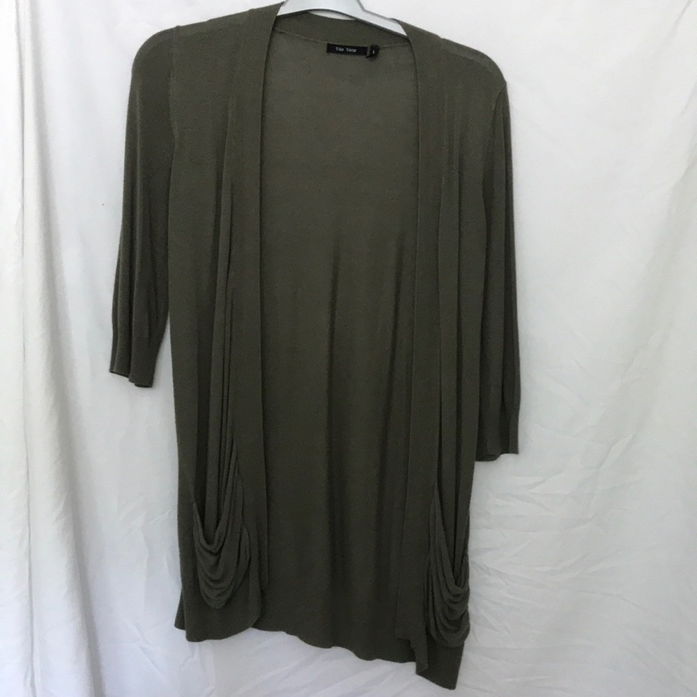Olive green cardigan